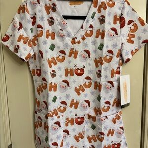 eliteMed Christmas Scrubs Size S x2